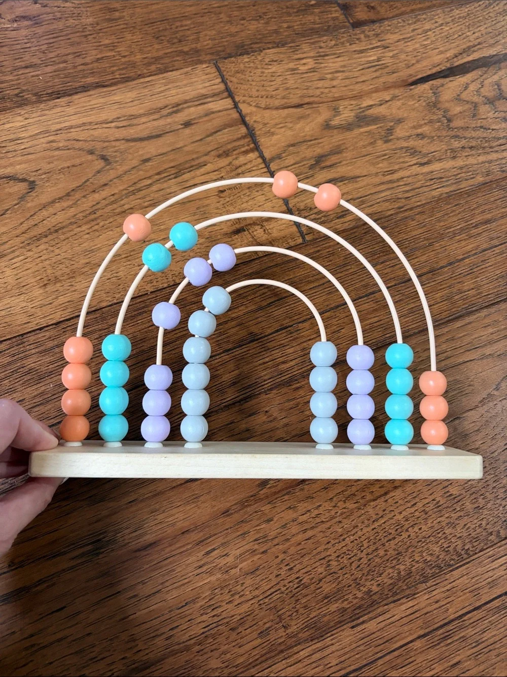 Pastel Abacus rainbow Wooden bead toy